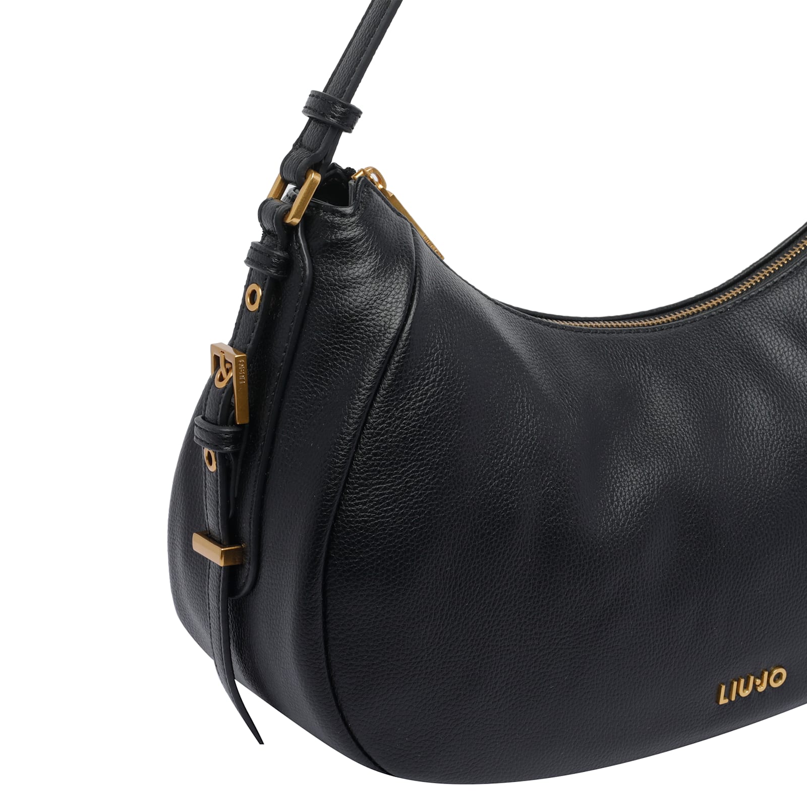 Liu •jo Logo-lettering Shoulder Bag In Black