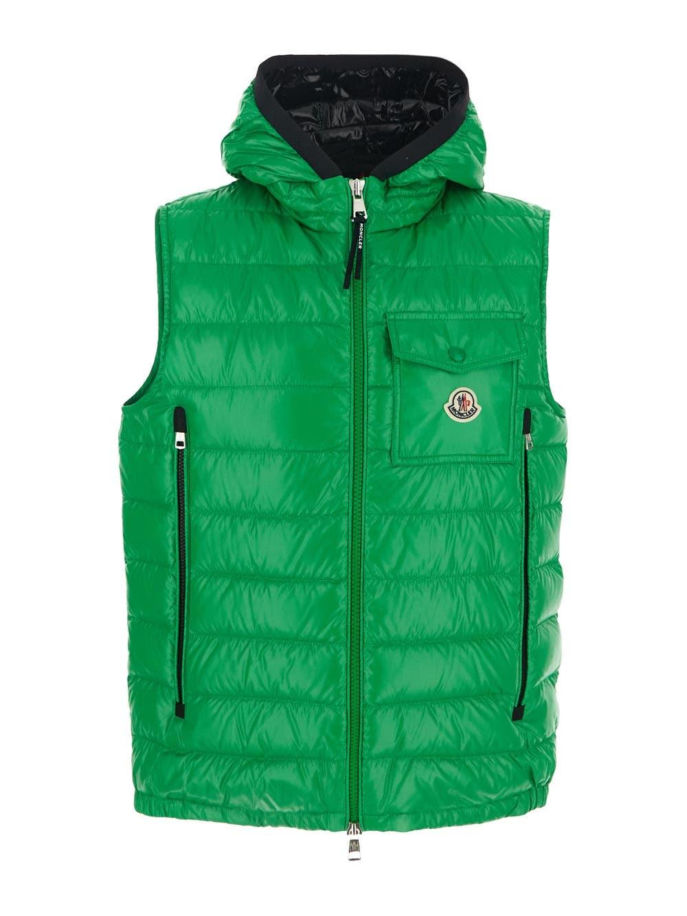 Shop Moncler Ragot Gilet In Green
