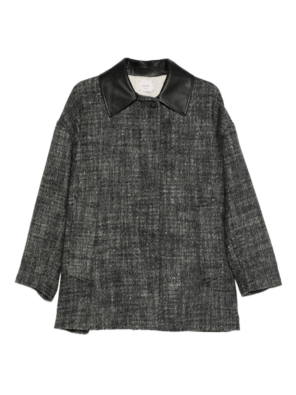 Alysi Wool Tweed Jacket In Gray