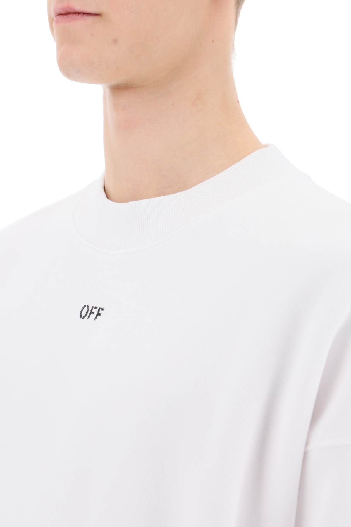 Off-white Skate Sweatshirt With Off Logo In White Black