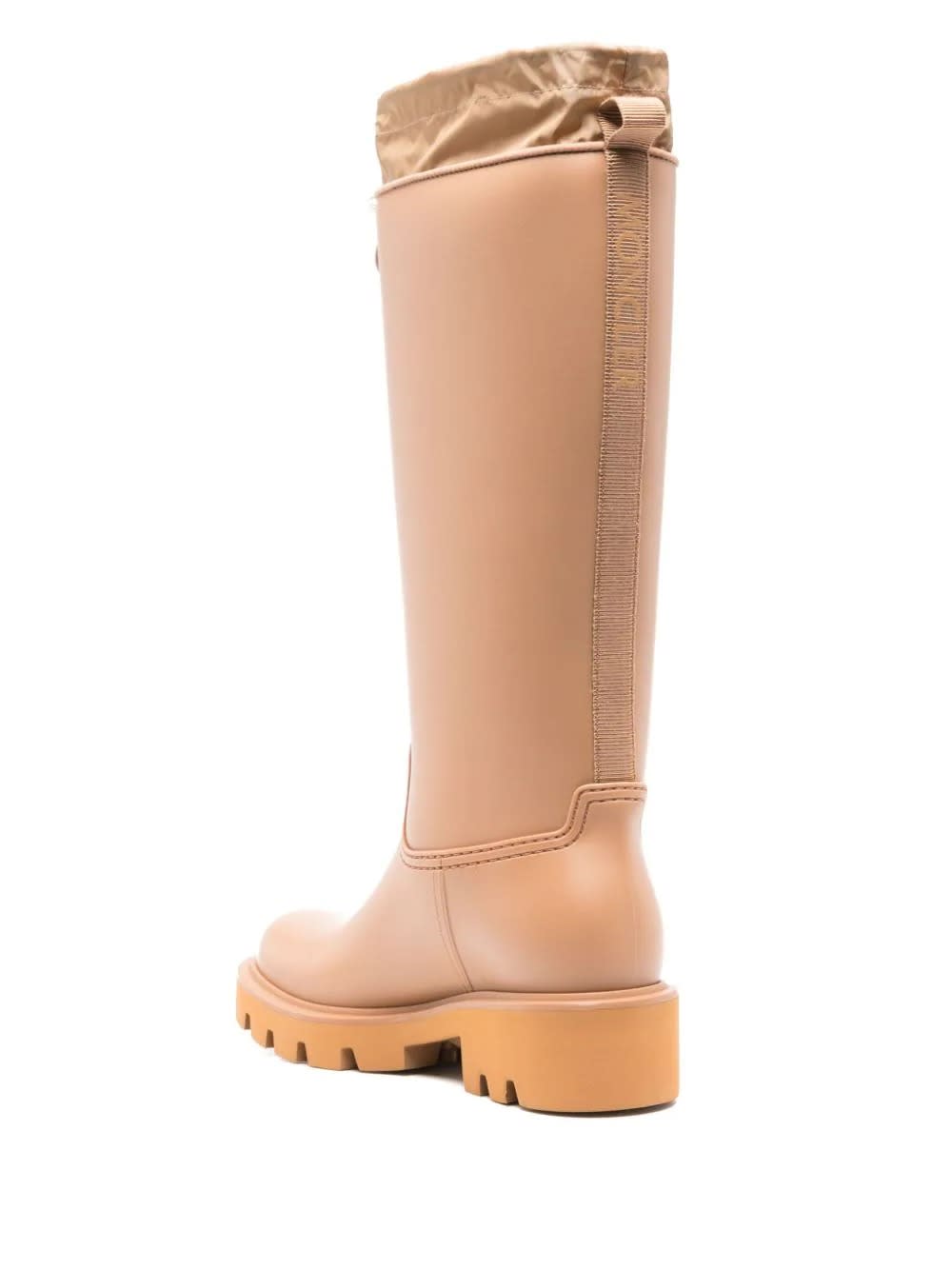 Shop Moncler Brown Kickstream Rain Boots