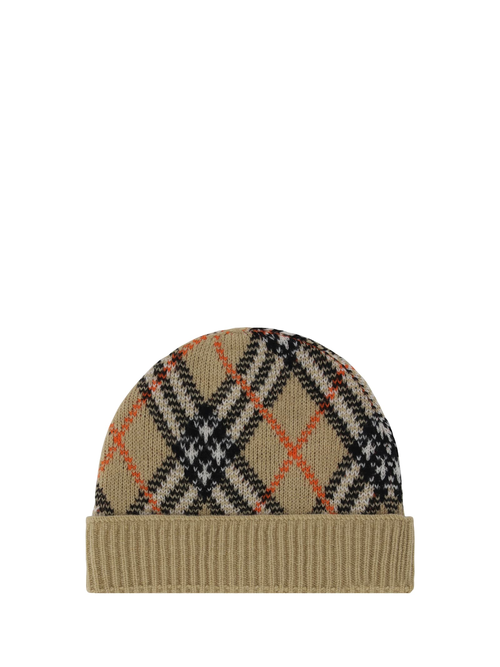 Shop Burberry Beanie Hat In Sand