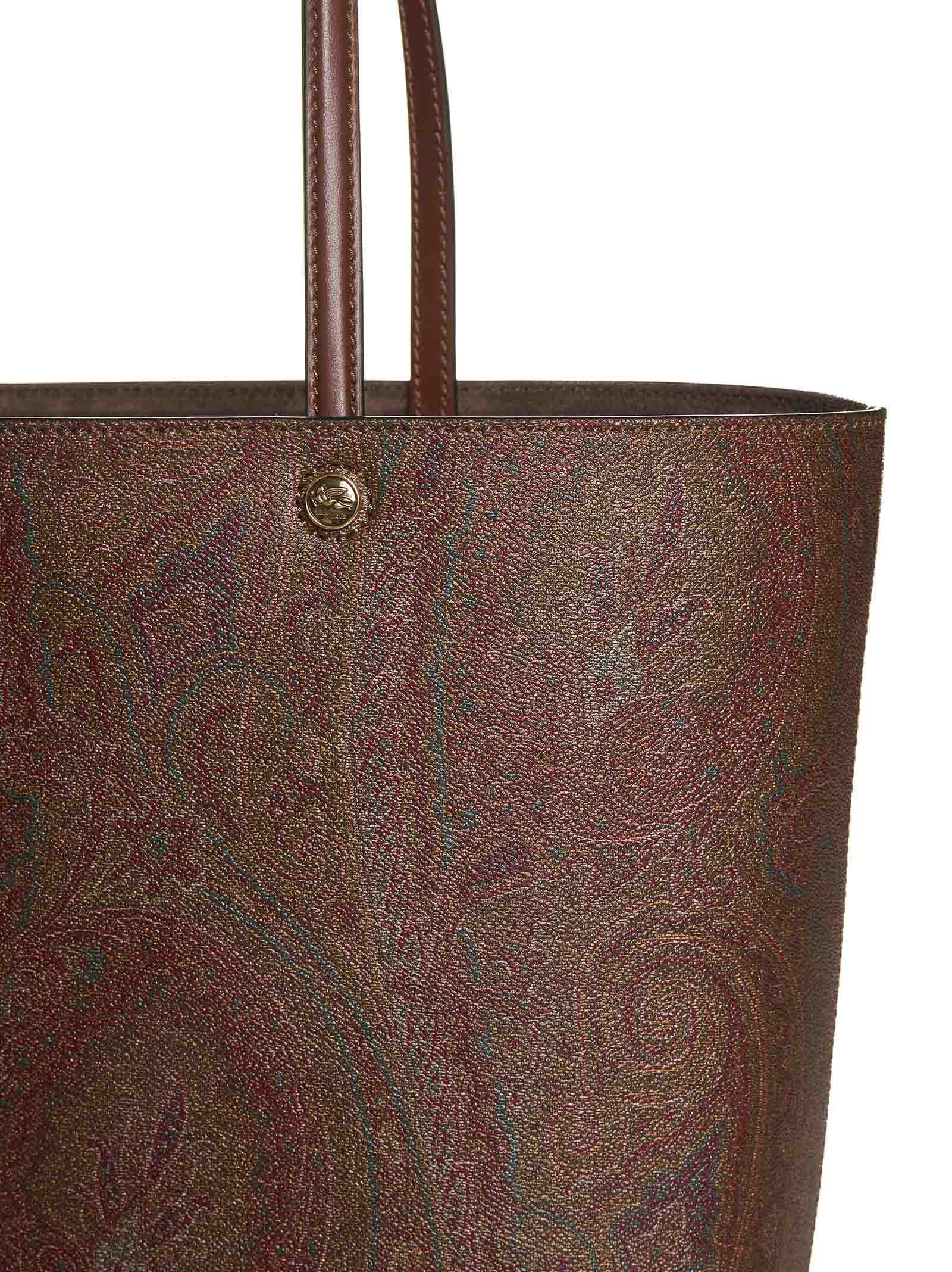 Shop Etro Tote In Marrone Scuro 2