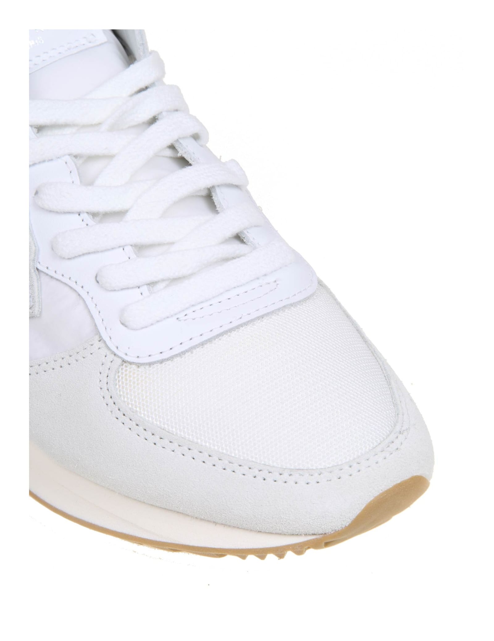 Shop Philippe Model Trpx Sneakers In Suede And Nylon In White