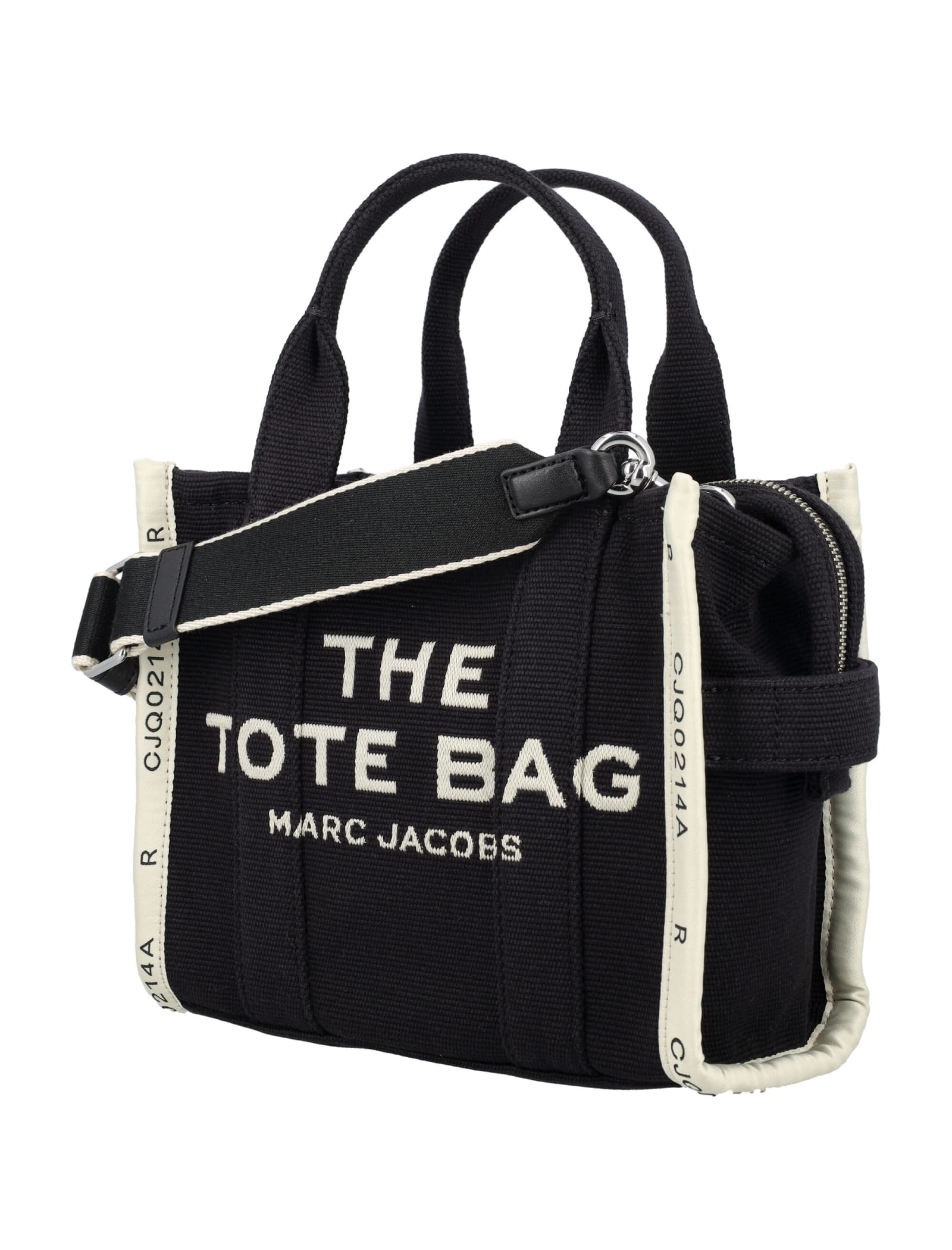 Shop Marc Jacobs The Jacquard Mini Tote Bag In Black