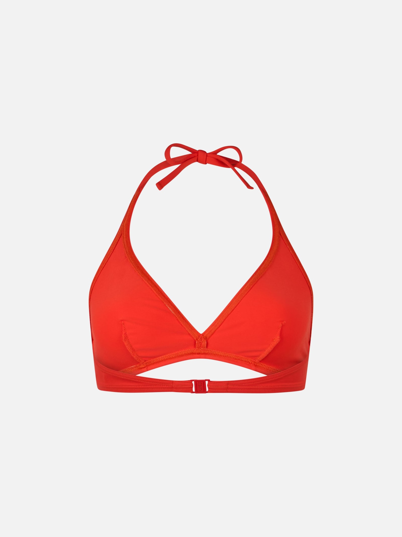 Mc2 Saint Barth Woman Triangle Bralette Orange Top Gaia In Orange