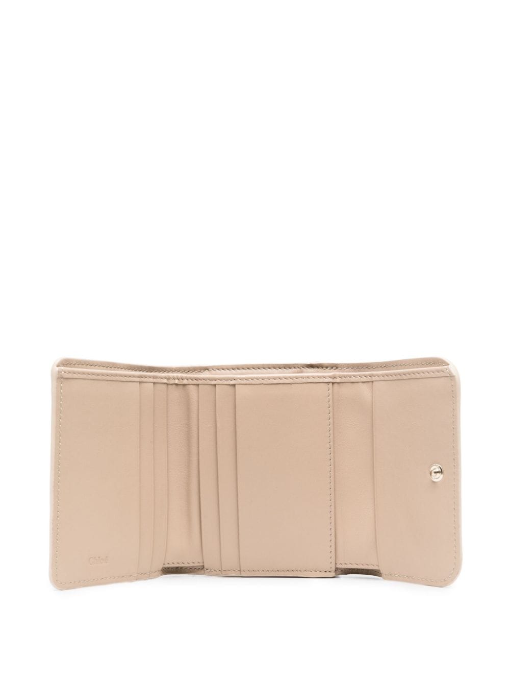 Shop Chloé Small Sense Leather Wallet In G Argil Brown