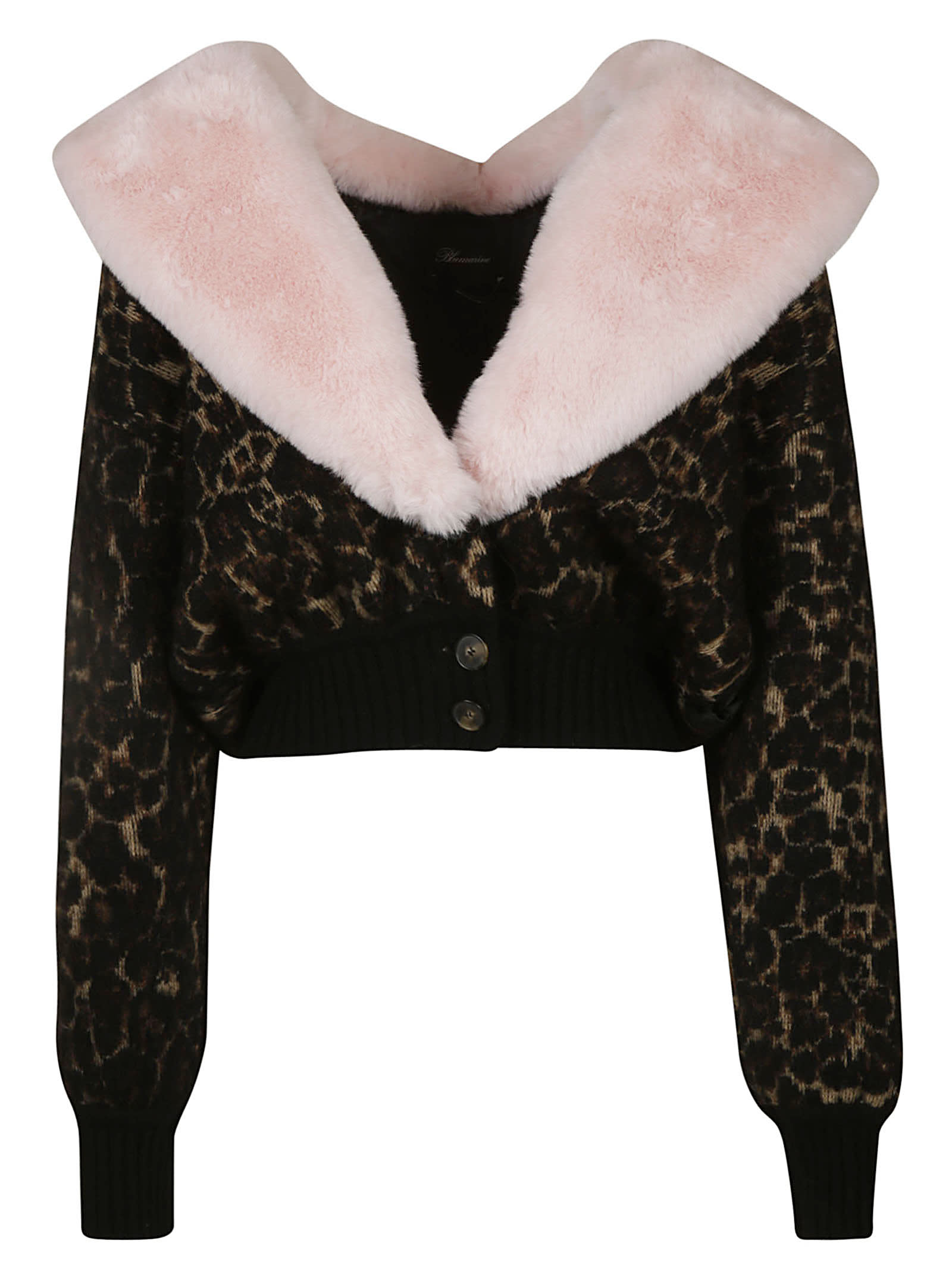 Blumarine Fur Detail Cropped Jacket