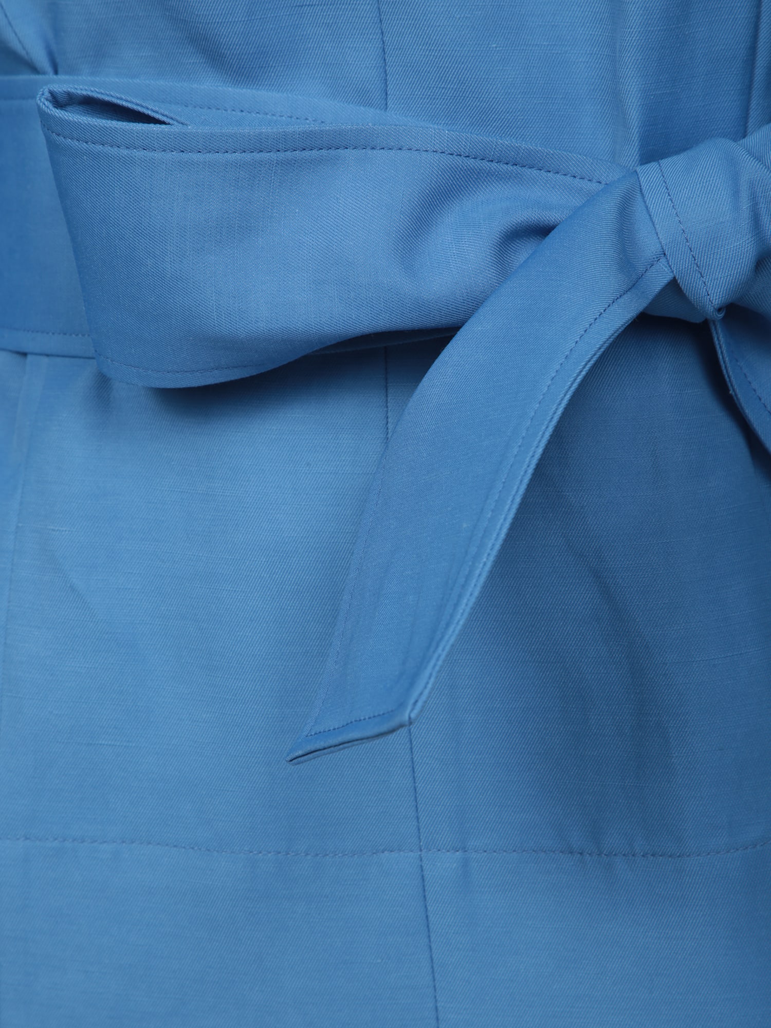 Shop P.a.r.o.s.h Blue Linen And Viscose Blouse