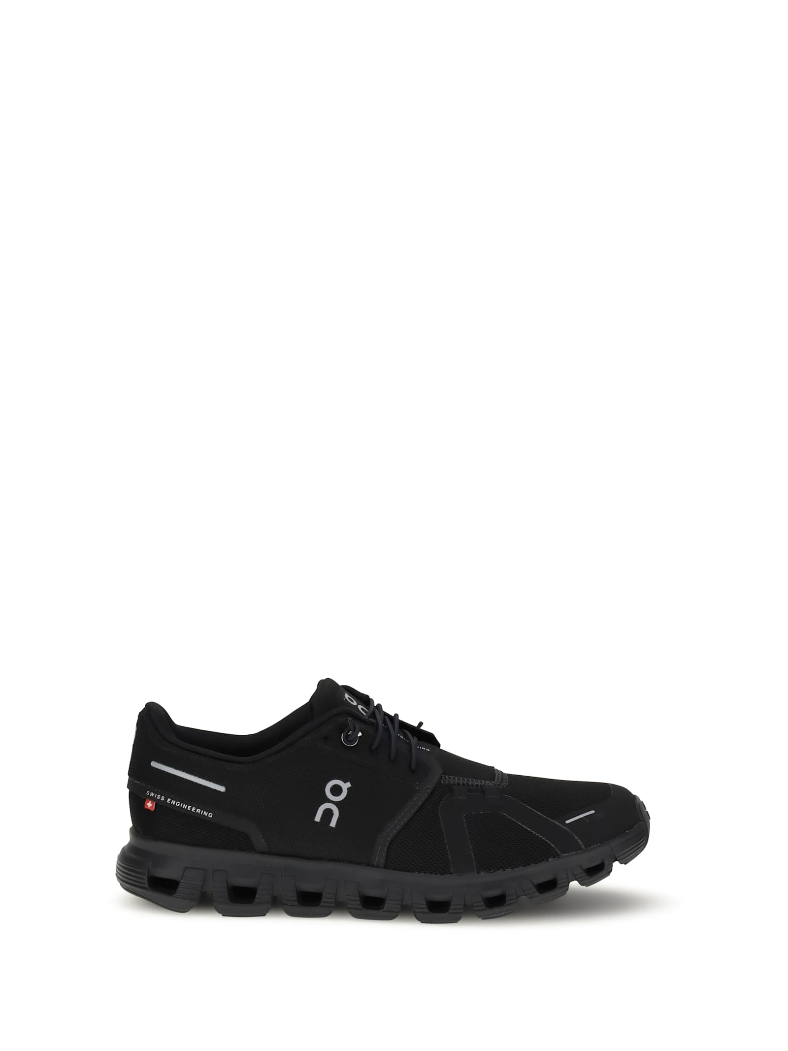 On Cloud 6 Sneakers With Rounded Toe In Black