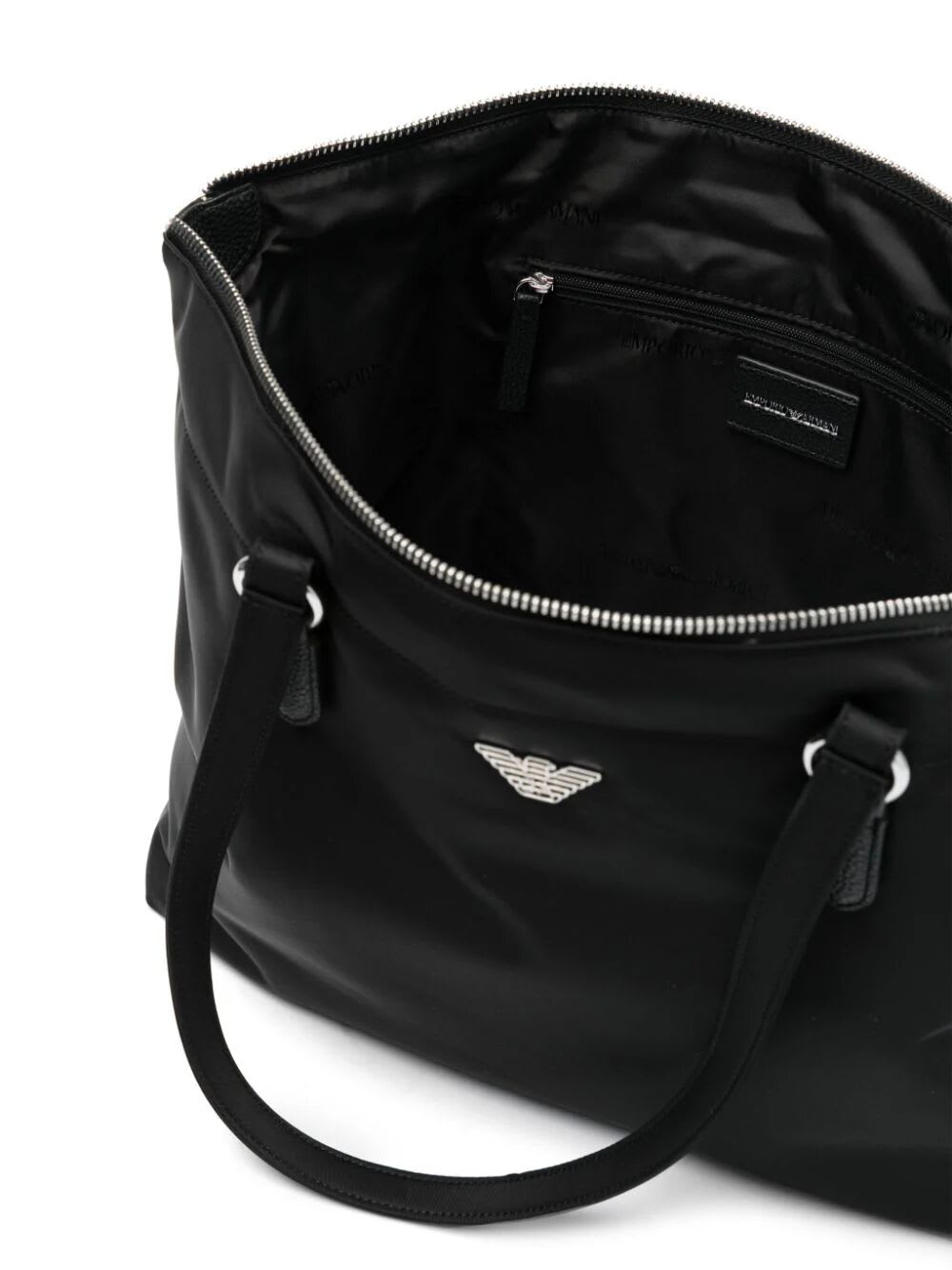 Shop Emporio Armani Shopping Bag In Black