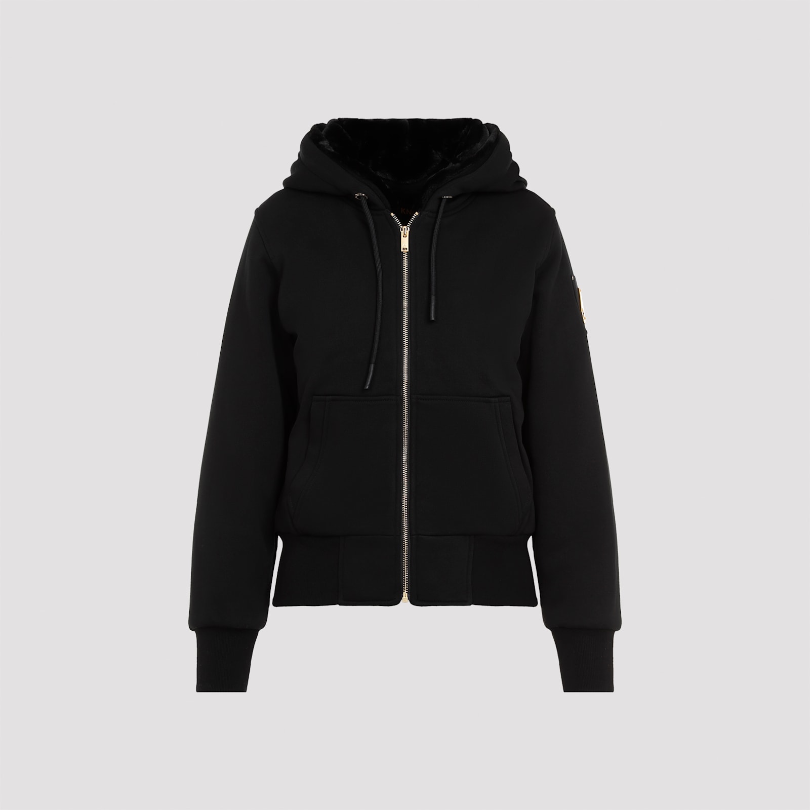 Moose Knuckles Moose Knuckes Madison Bunny Gold Jacket In Black