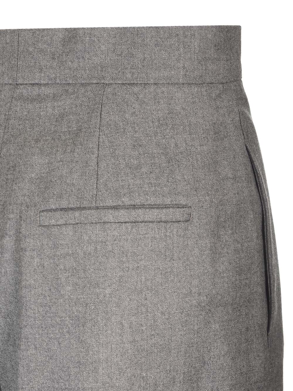Shop Fendi High-waisted Tailored Trousers In Grey