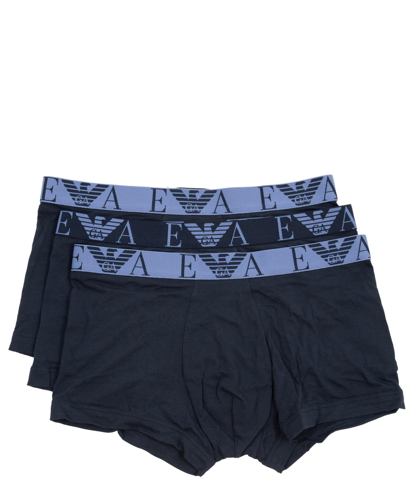 Shop Emporio Armani Underwear Cotton Boxer In Marine/marine