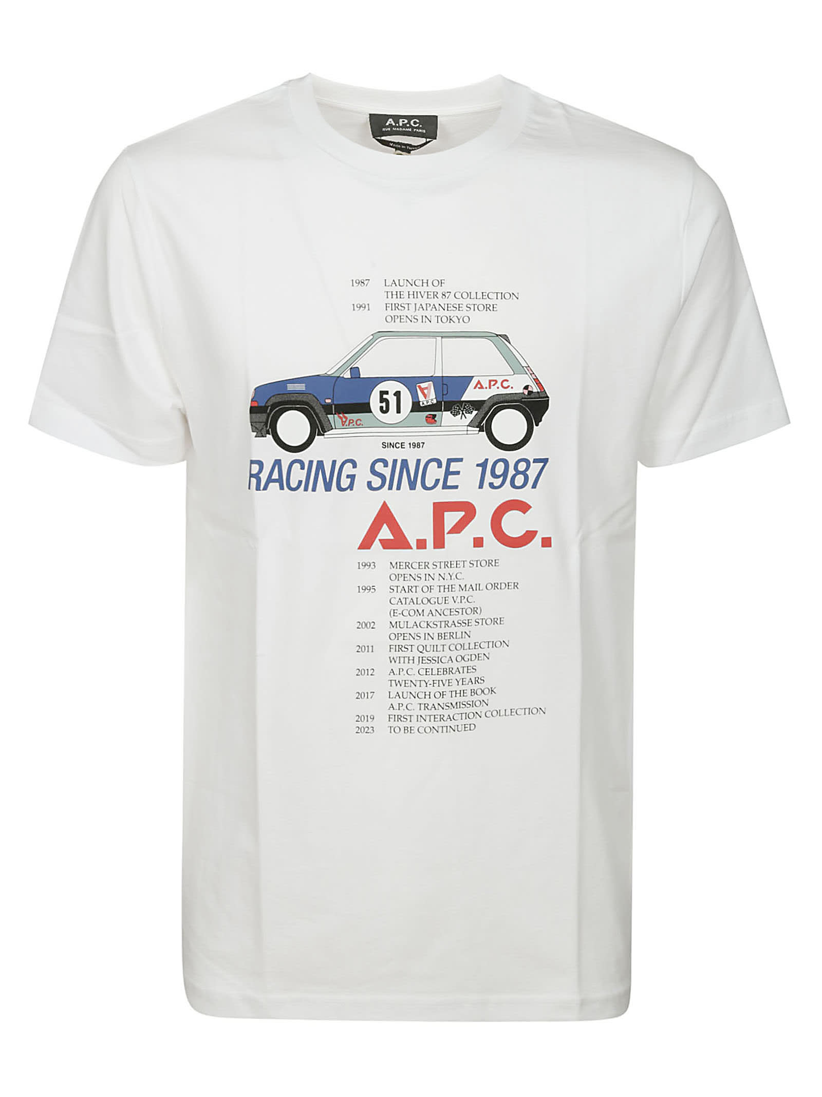 Apc T-shirt Martin In Aab White