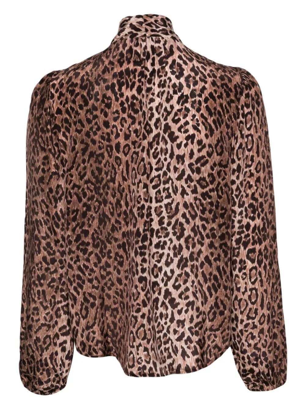Shop Rixo London Camicia Con Sciarpa In Leopard