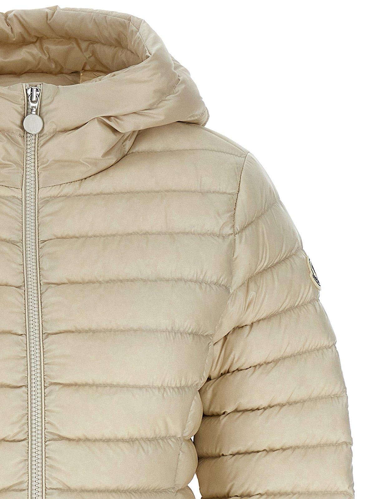 Moncler Ivory Ige Short Hooded Down Jacket In Beige