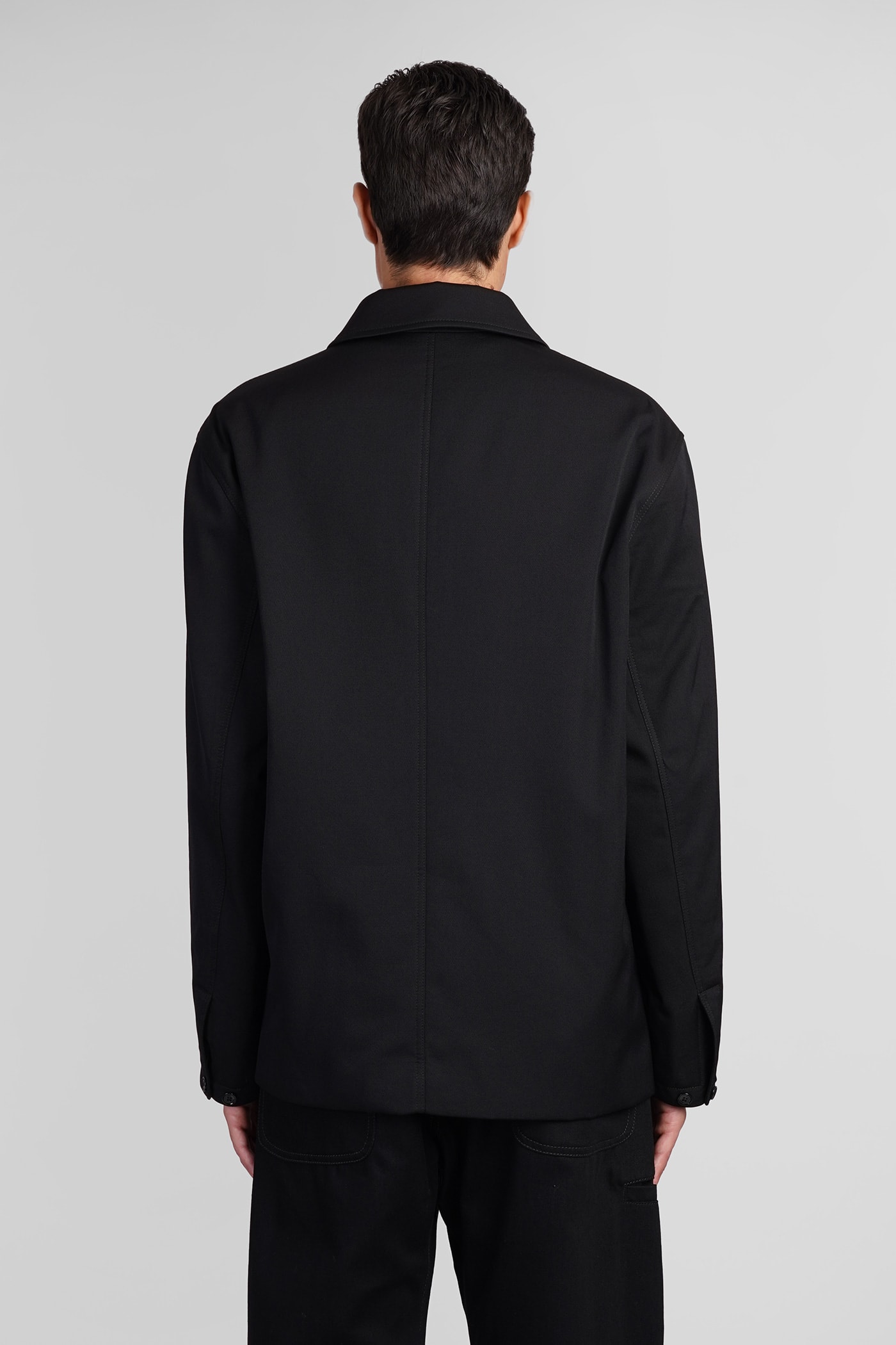 Shop Lemaire Shirt In Black Cotton