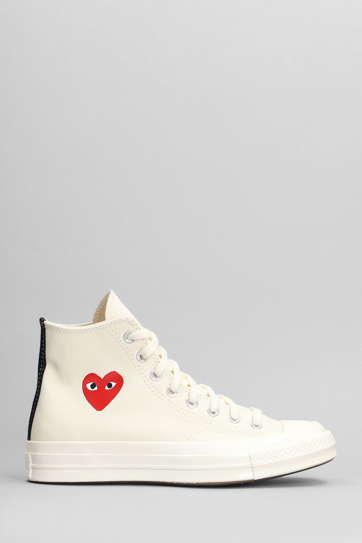 Comme Des Garçons Play Chuck 70 Cdg High Sneakers In Beige Cotton In Sand