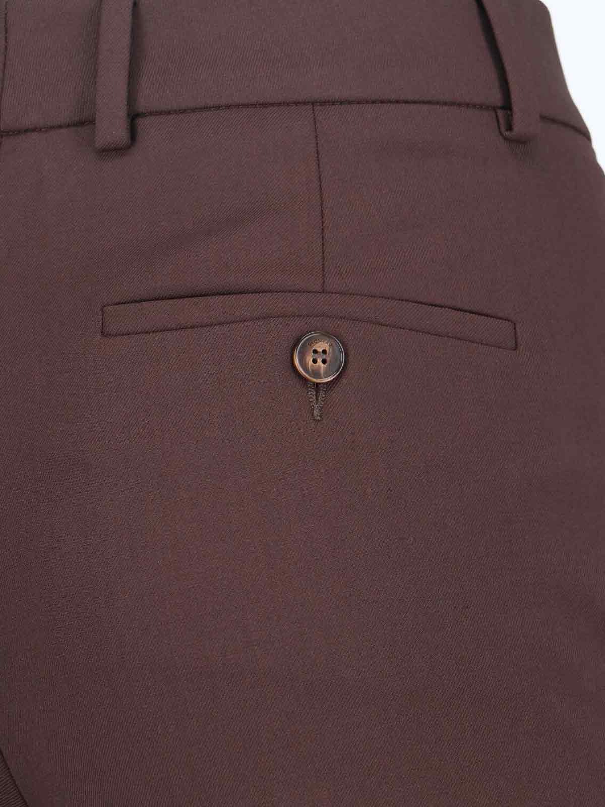 Incotex Straight Leg Trousers With Belt Loops And Pockets In Brown