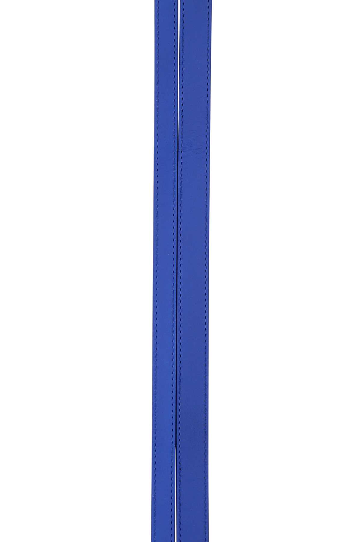 Alexander Mcqueen Electric Blue Leather Belt In 4520