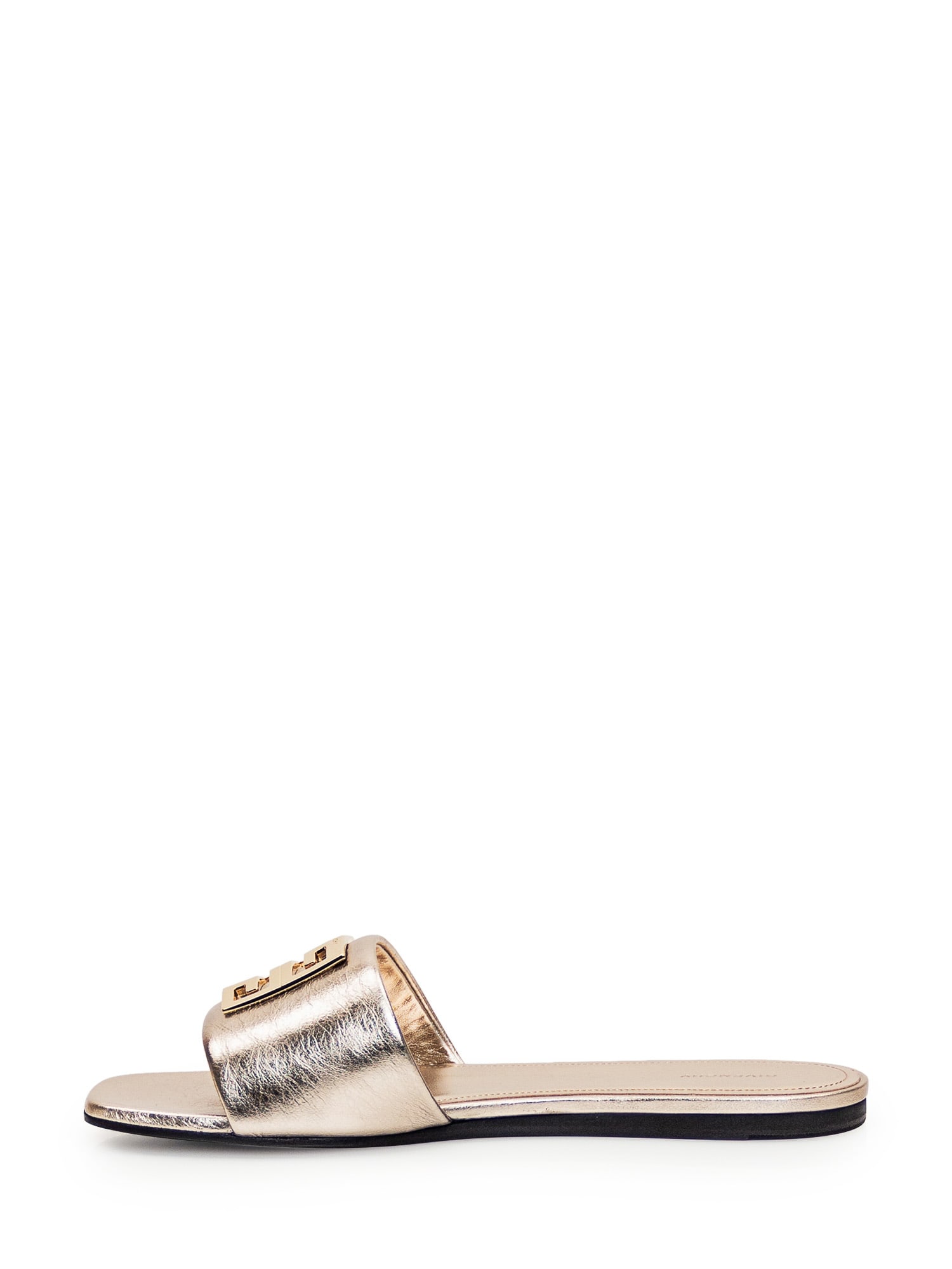 Shop Givenchy 4g Sandal In Dusty Gold