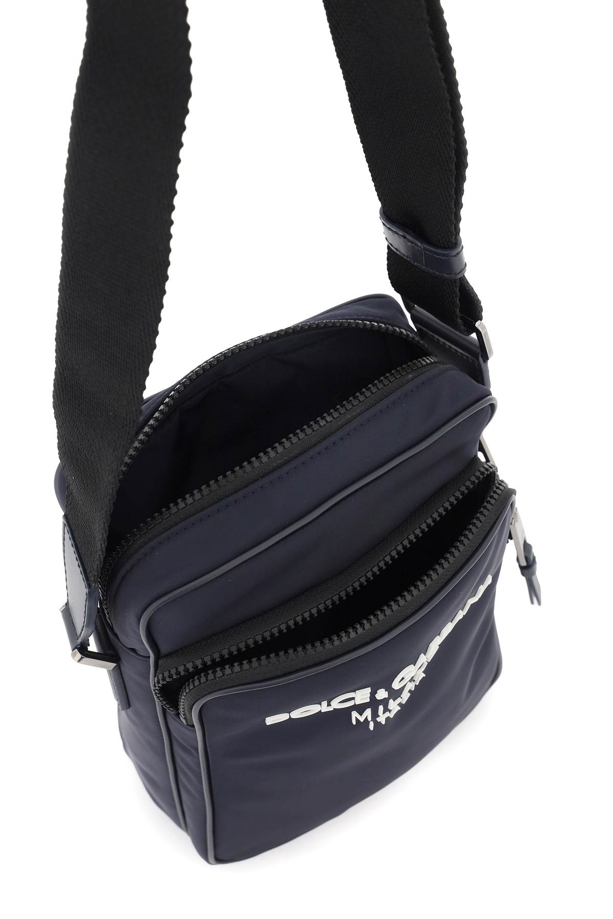 Dolce & Gabbana Nylon Crossbody Bag In Blu Blu Navy (blue)