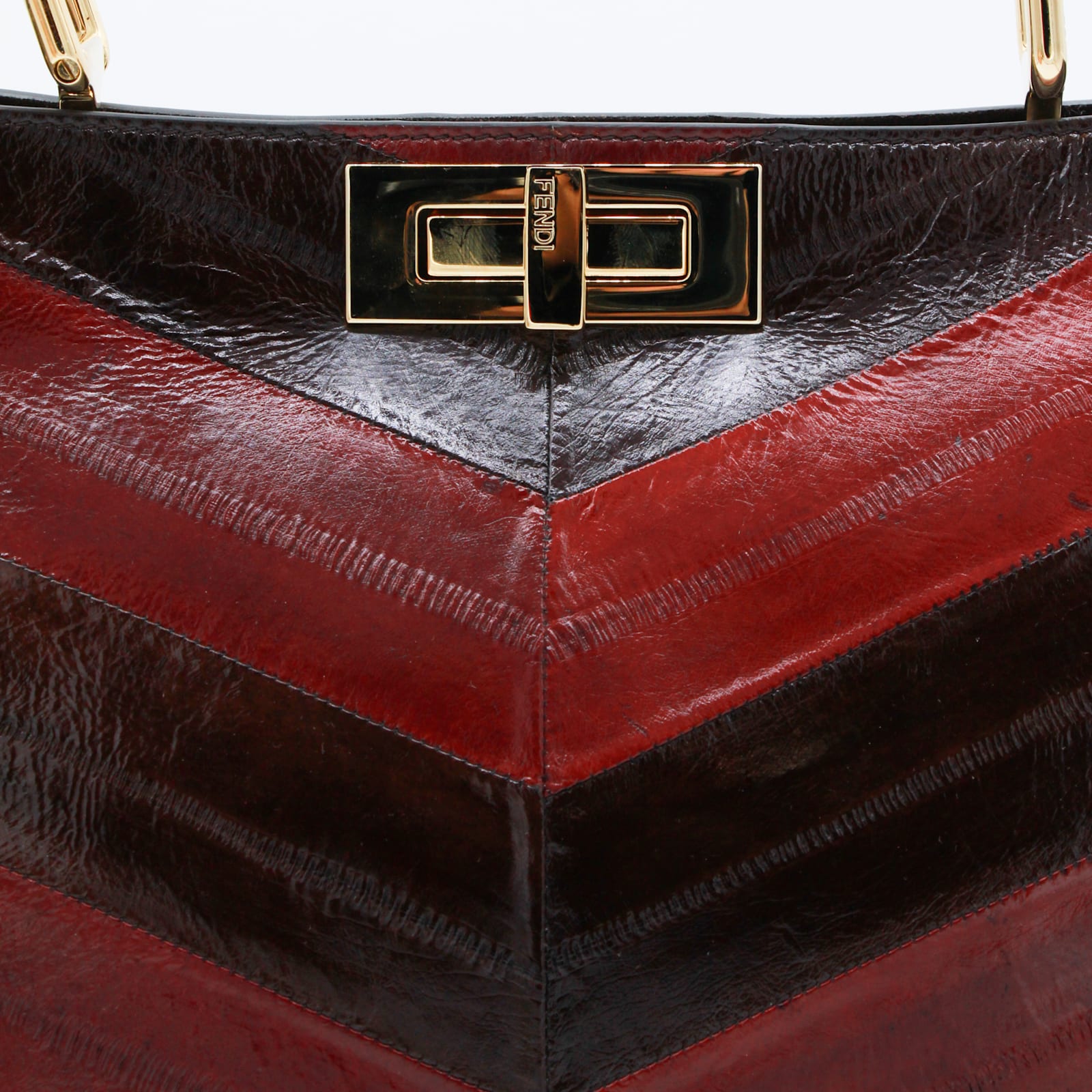 Fendi Two Tone Peekaboo Soft Medium Bag Women In Brown