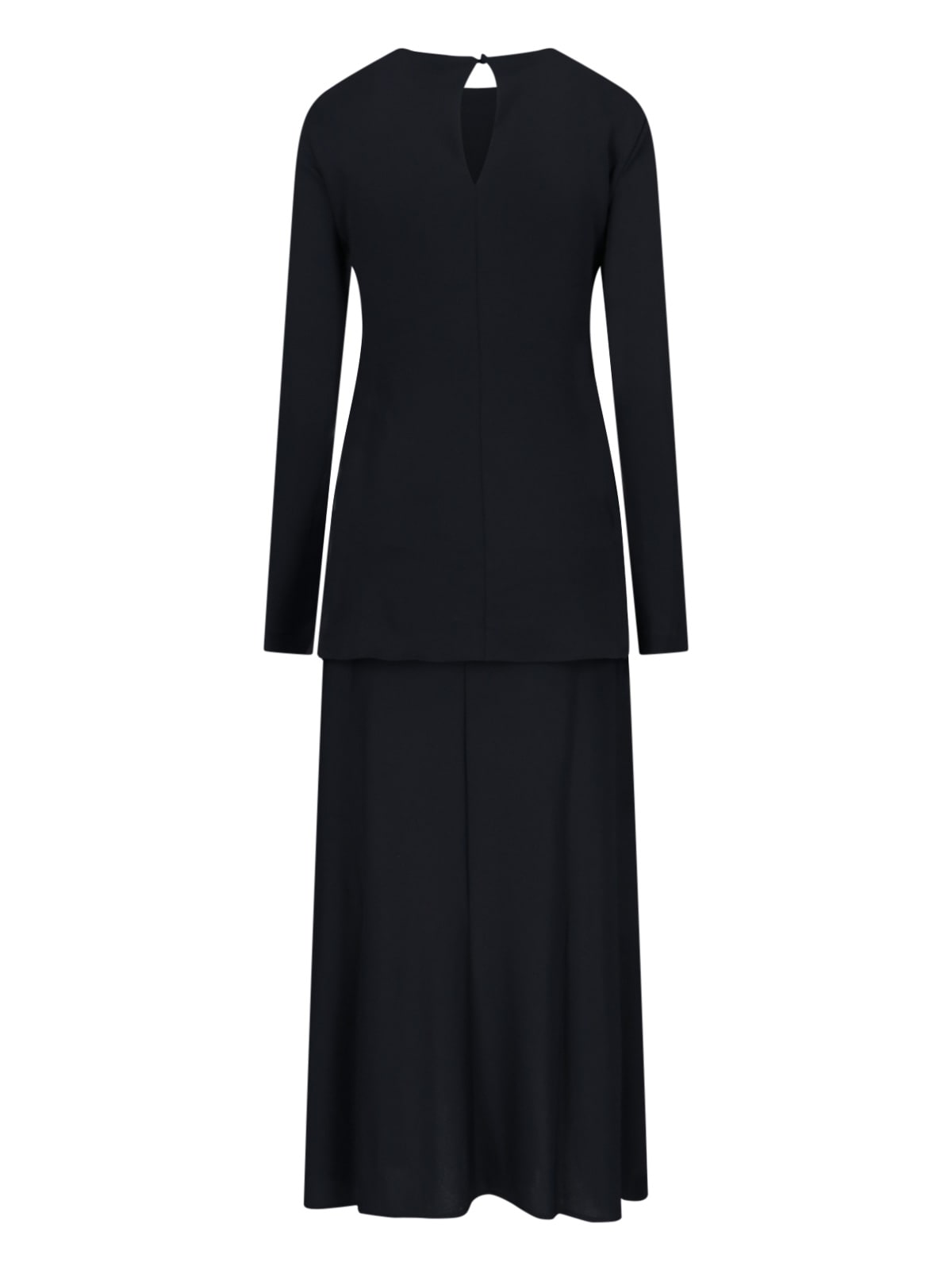 Jil Sander Black Layered Midi Dress
