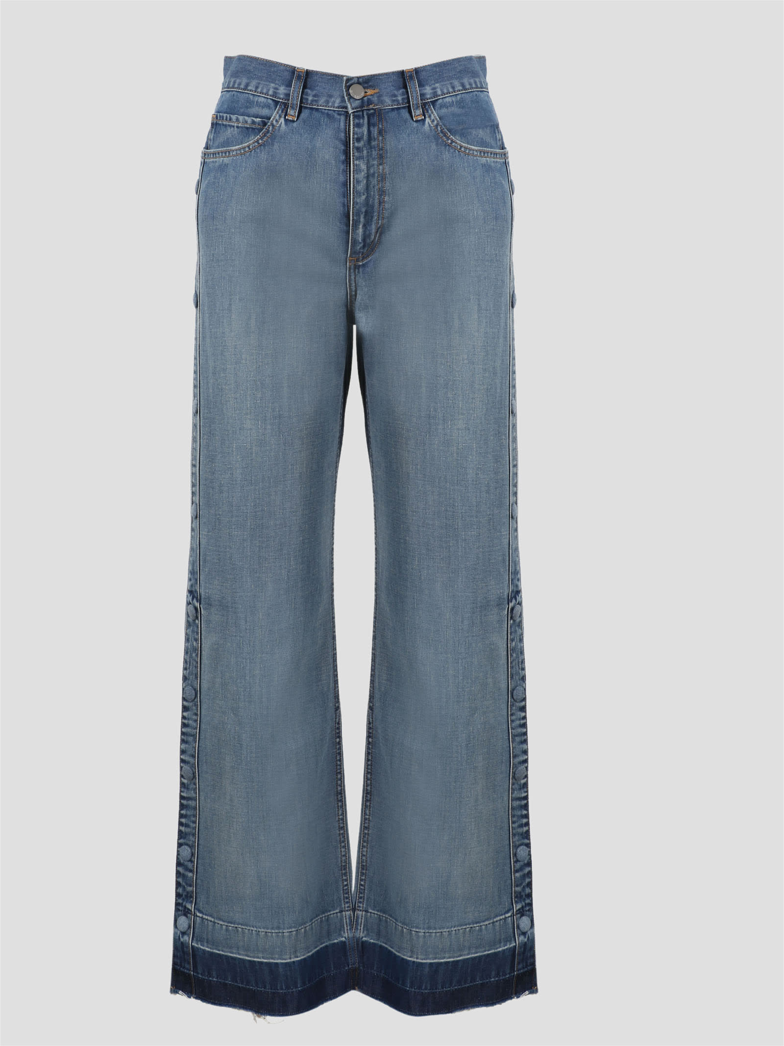 RED Valentino Side Clips Wide Jeans