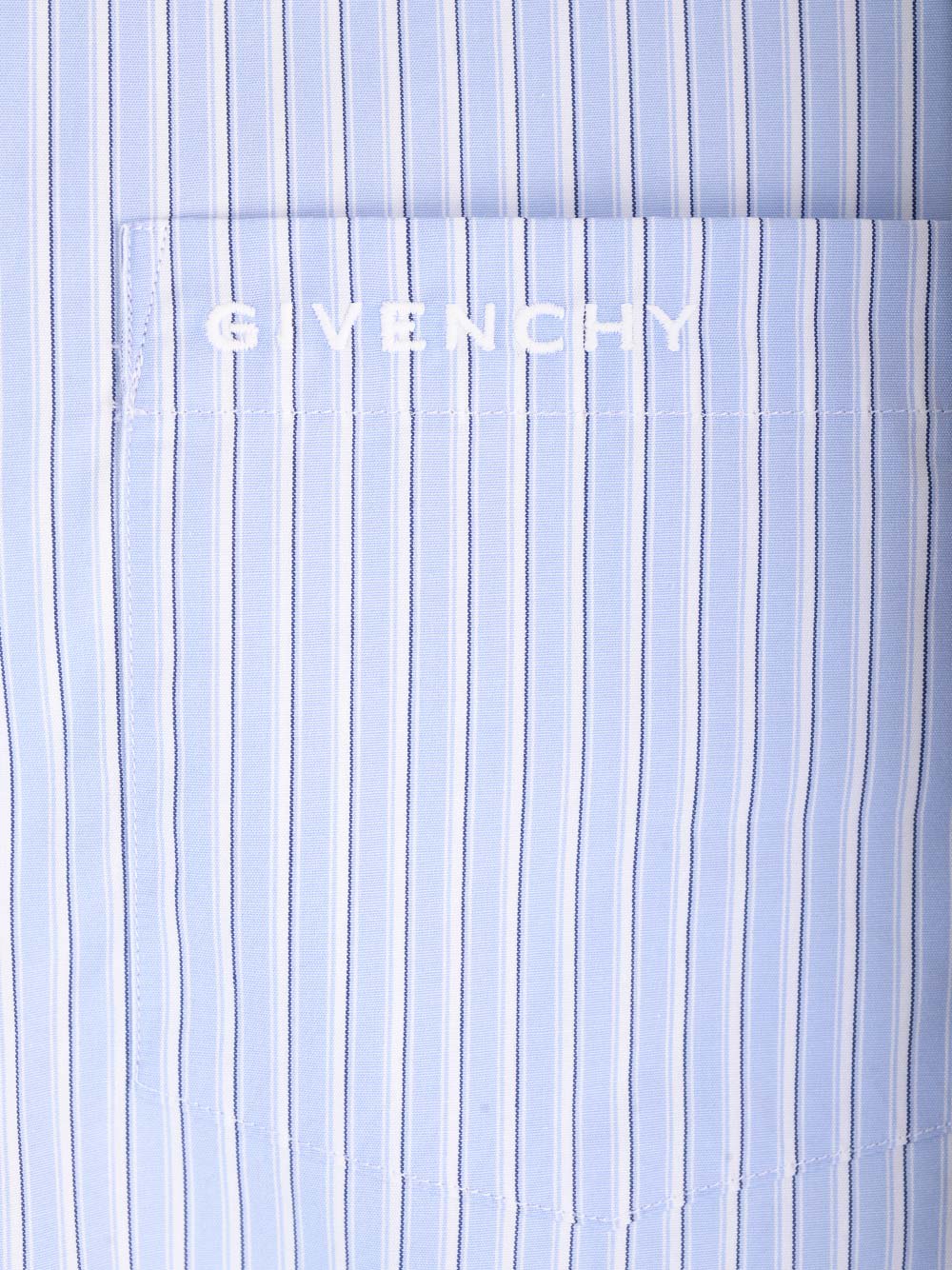 Shop Givenchy Striped Button-down Shirt In Azure