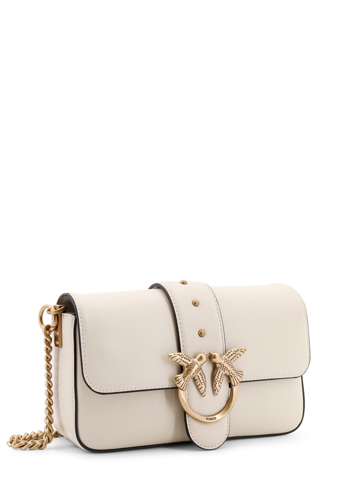 Pinko Love One Mini Shoulder Bag In White
