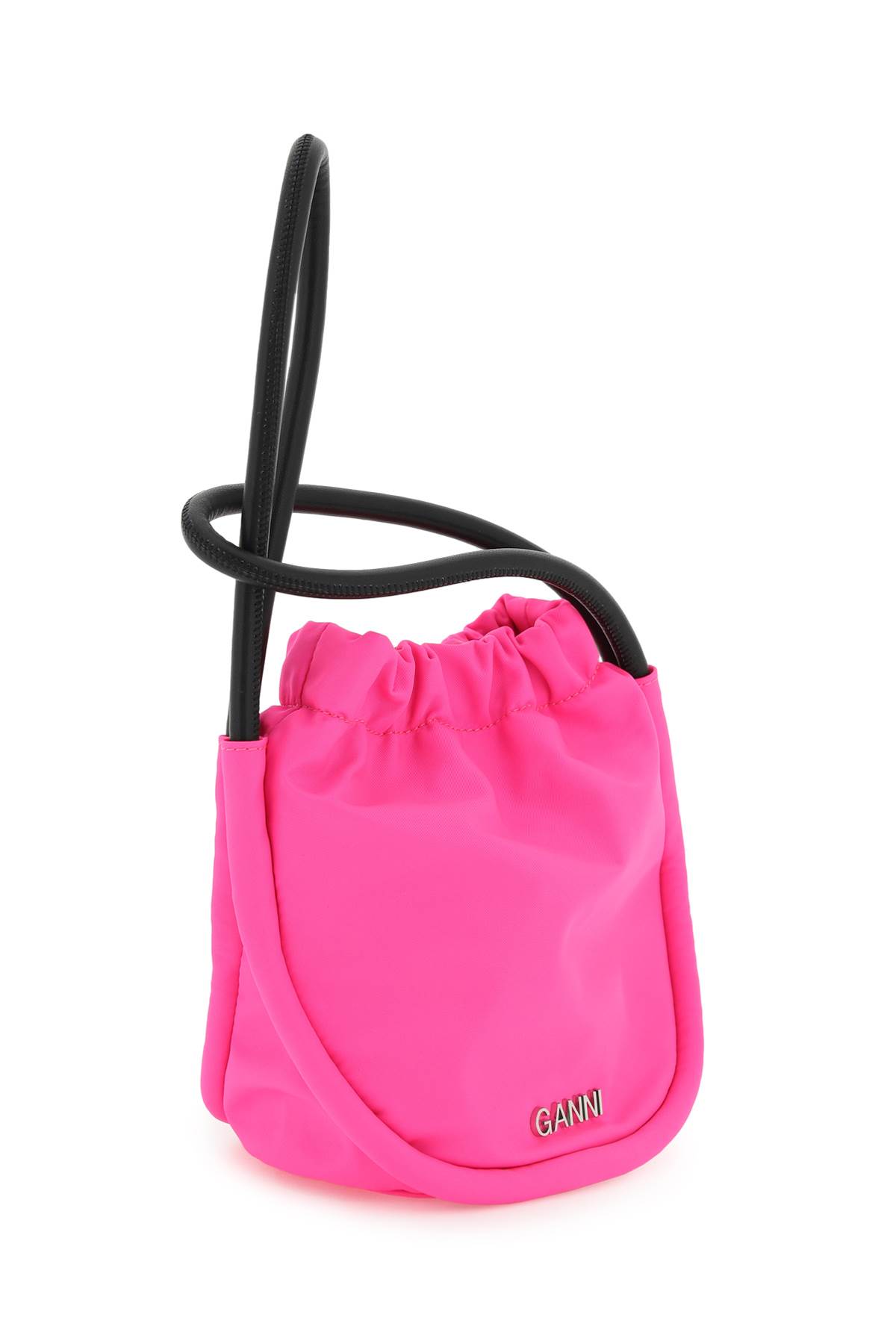 Shop Ganni Knotmini Bag In Pink