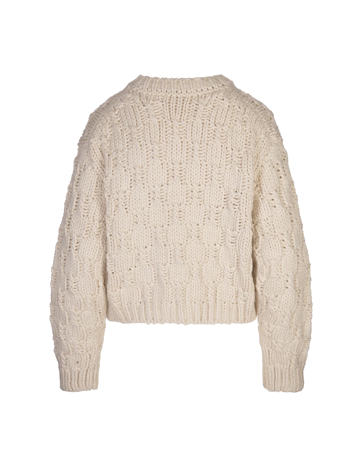 Shop Chloé Iconic Milk Short Knitted Sweater In White