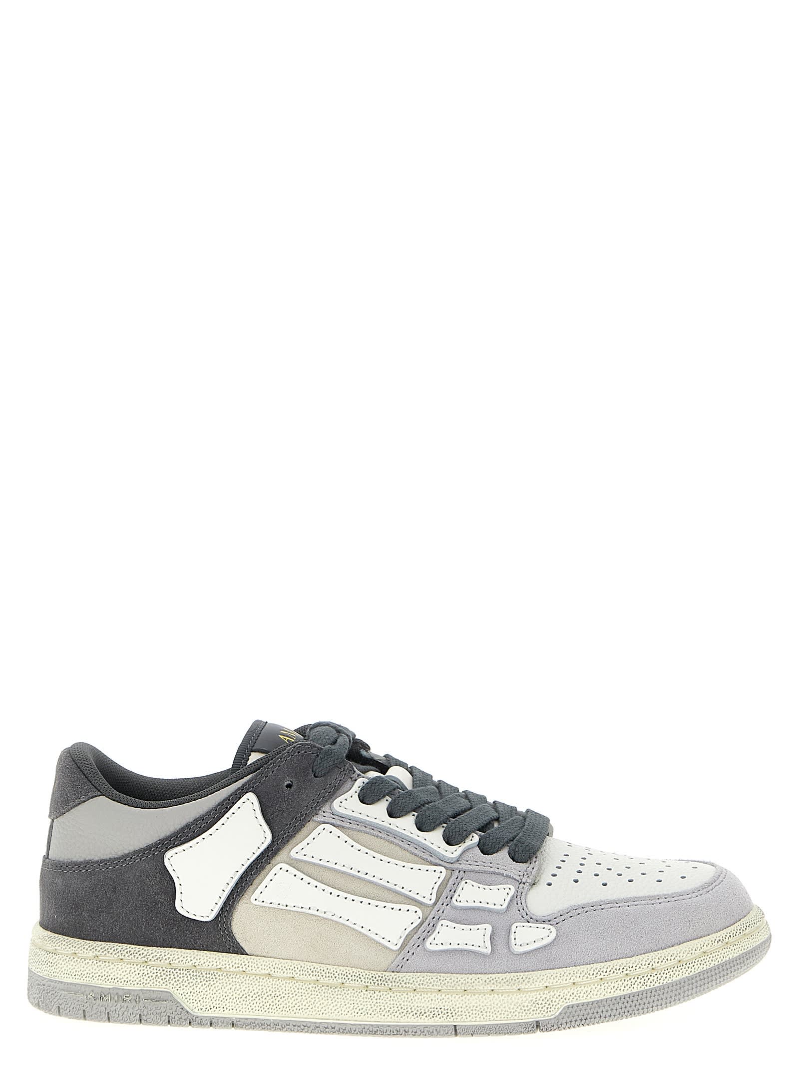 Amiri Distressed Low Top Sneakers With Skeleton Detail In Multi