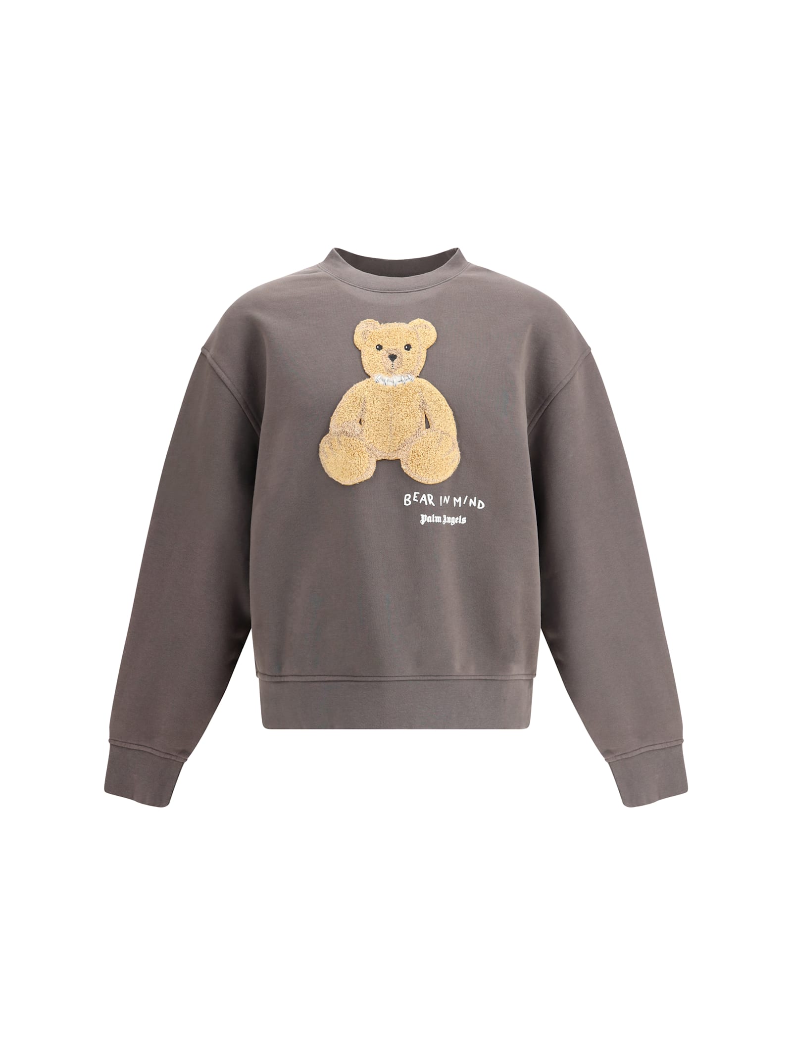 Palm Angels Bear In Mind Crewneck Sweatshirt In Gray