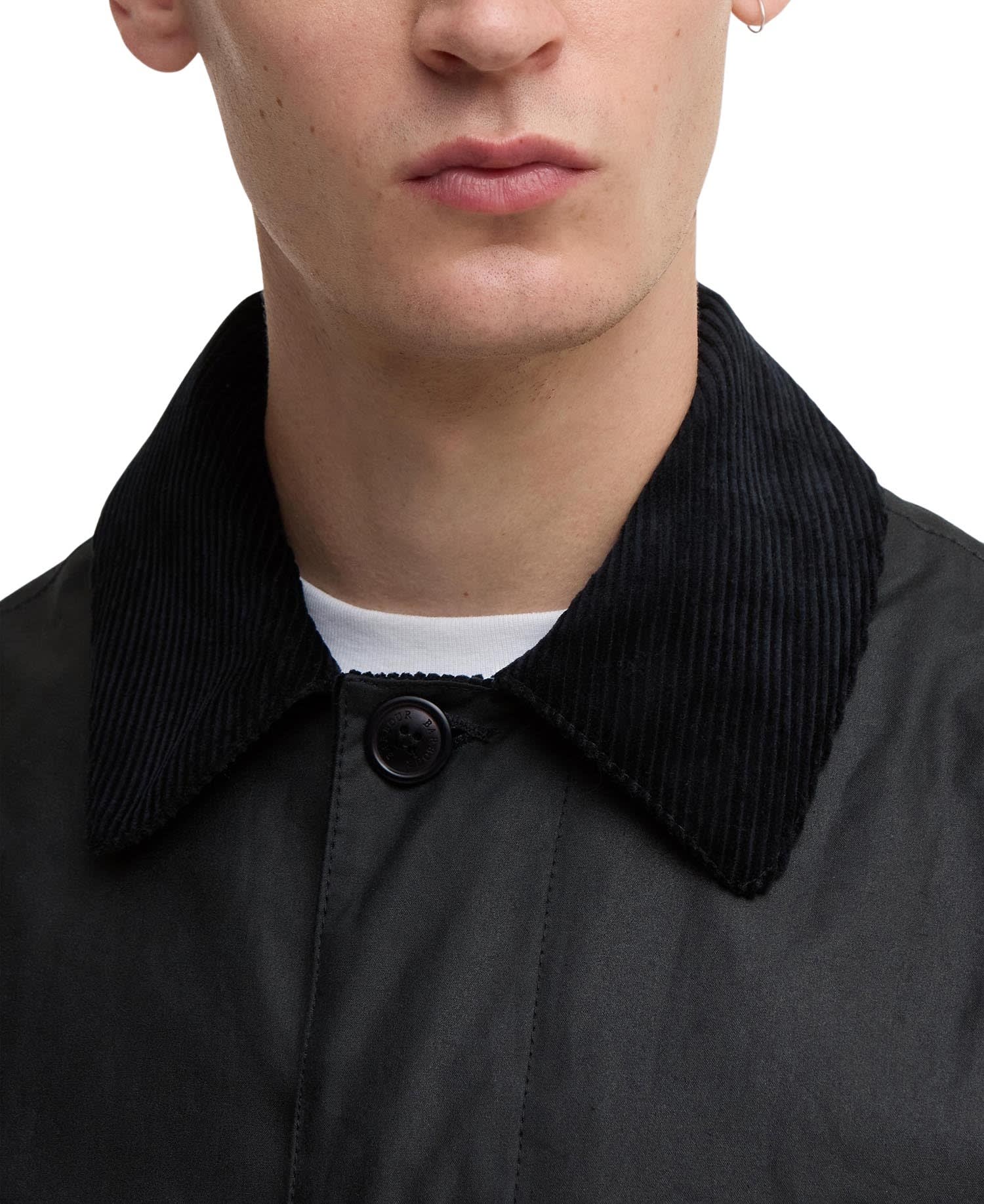 Baracuta X Barbour Corduroy-collar Coat In Black