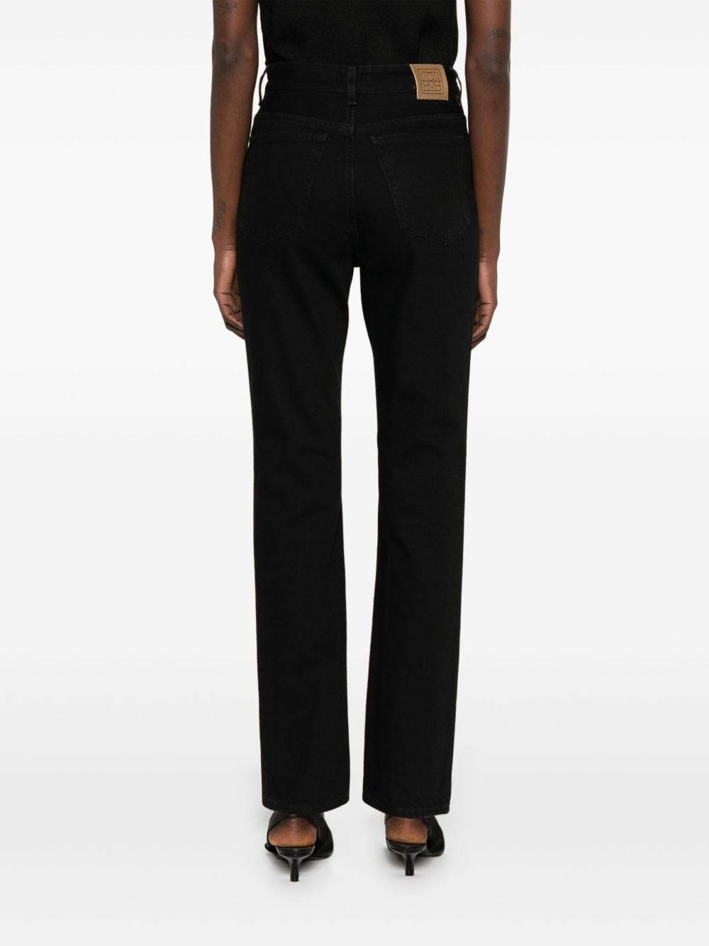 Totême Toteme Twisted Seam Denim Full Length In Black