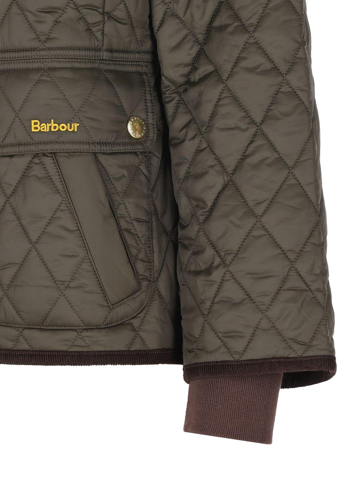 Barbour Fitted Beadnell Quilt Jacket In Green