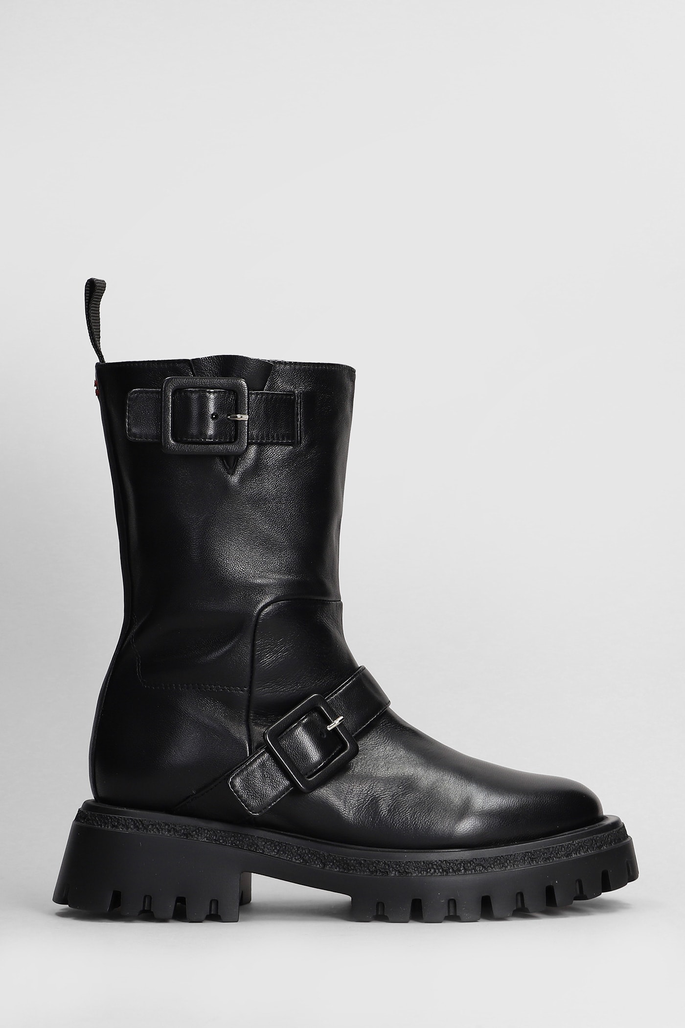 Halmanera Baron Combat Boots In Black Leather