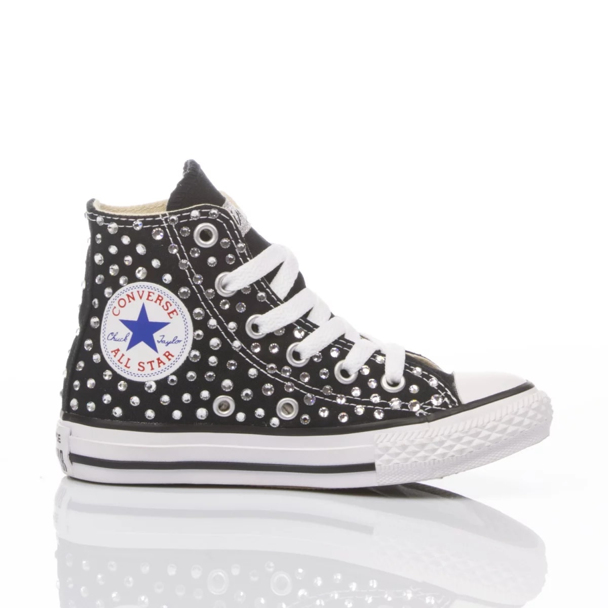 Shop Mimanera Converse Junior Swarovski Black