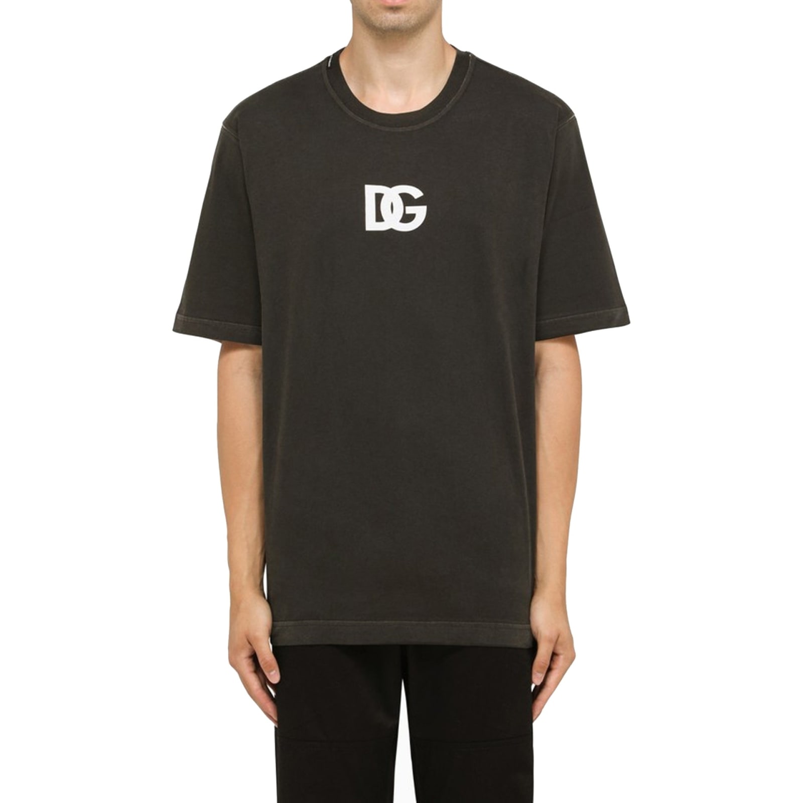 Shop Dolce & Gabbana Dg T-shirt In Black