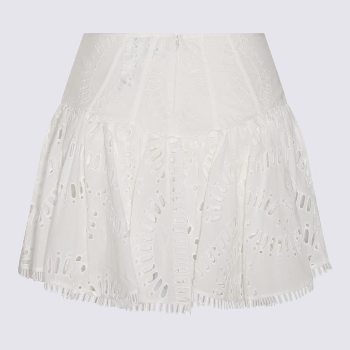 Shop Charo Ruiz White Cotton Skirt