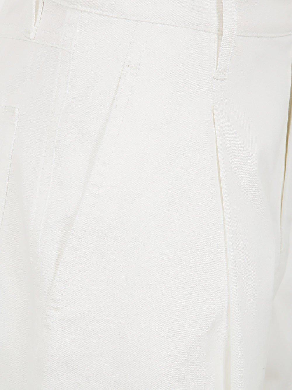 Shop 's Max Mara Button Detailed Straight Leg Pants In White