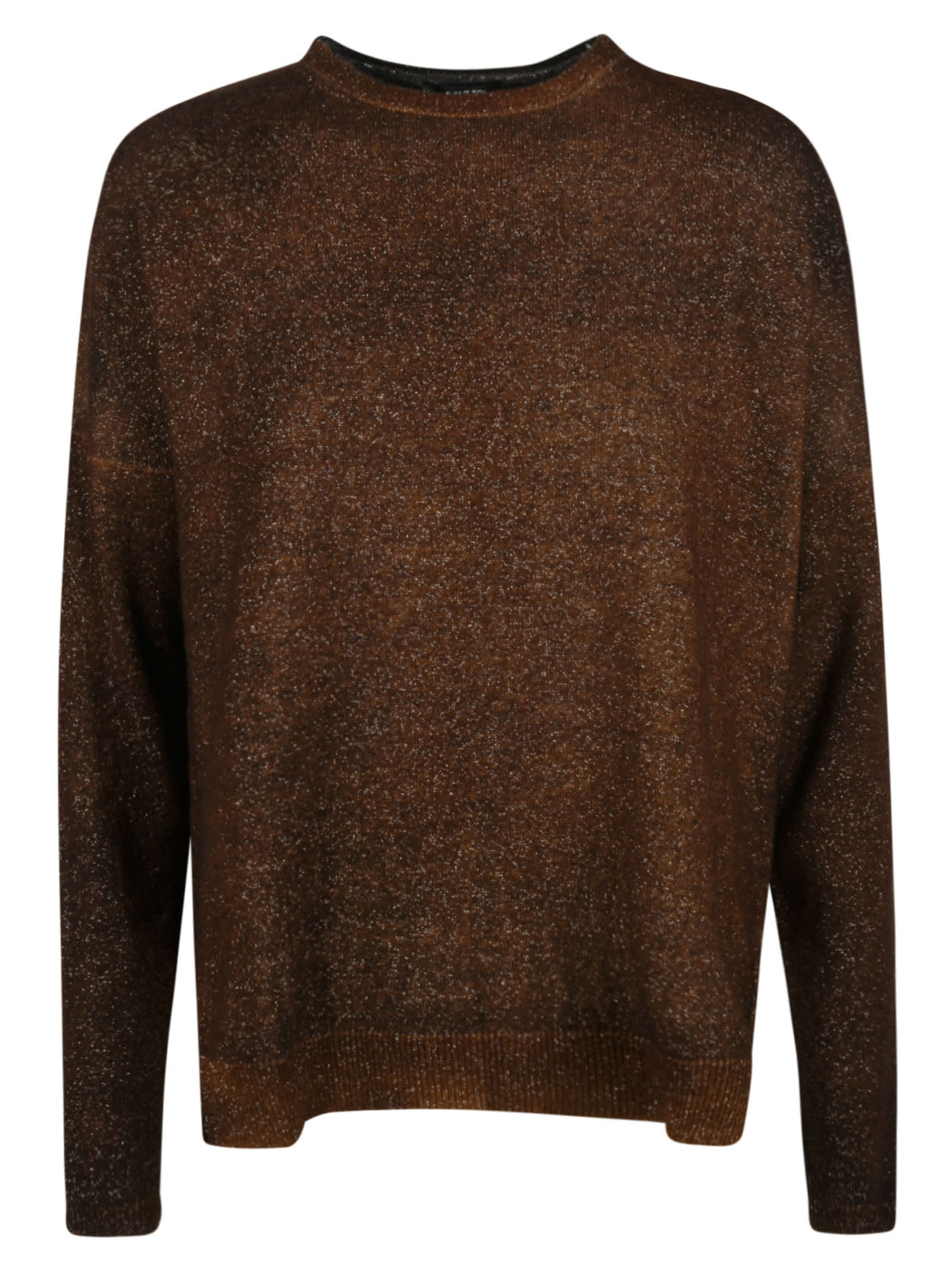 Avant Toi Side Slit Glitter Embellished Sweater