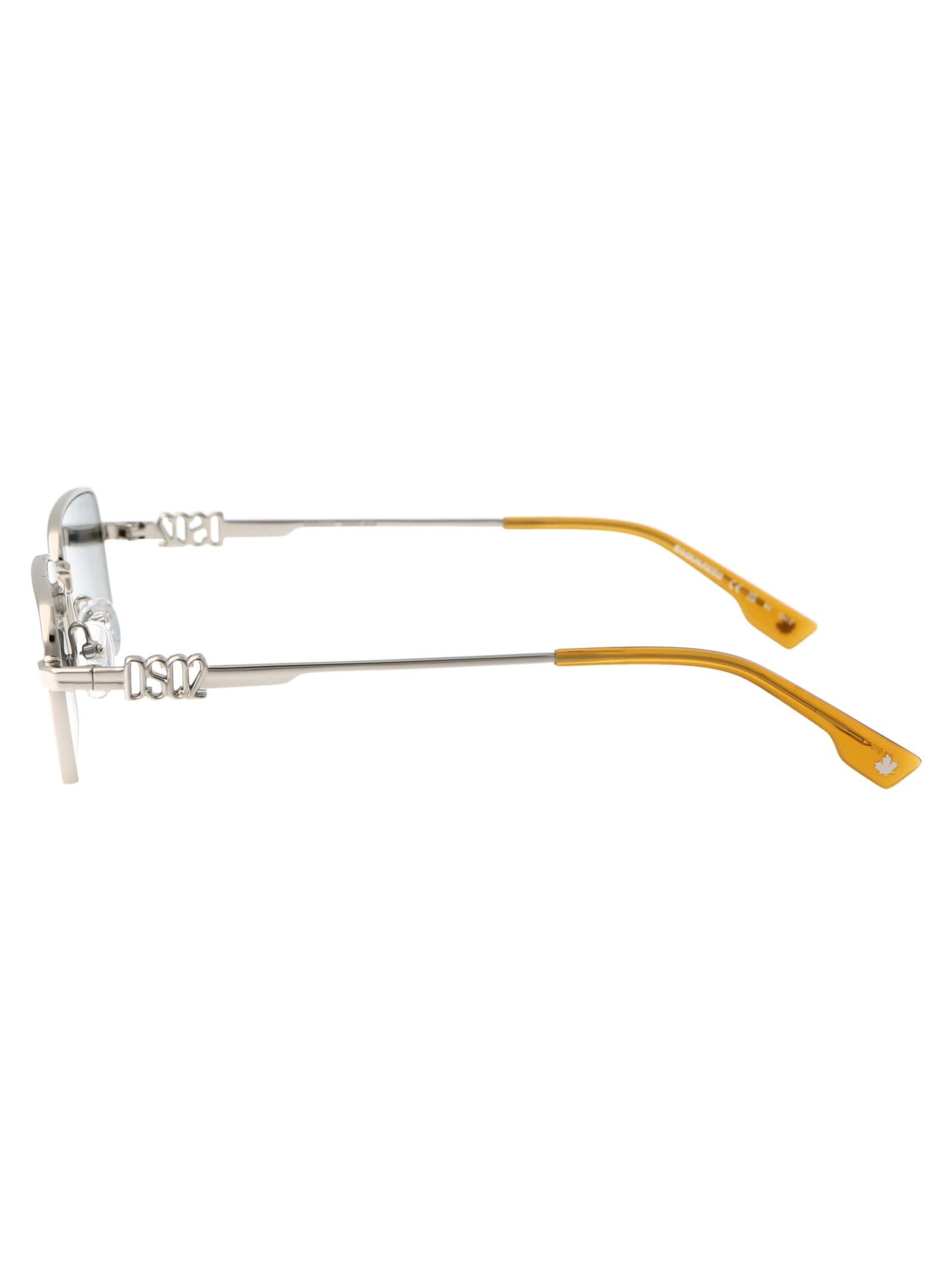 Dsquared2 Palladium Green Metal Sunglasses In Brown