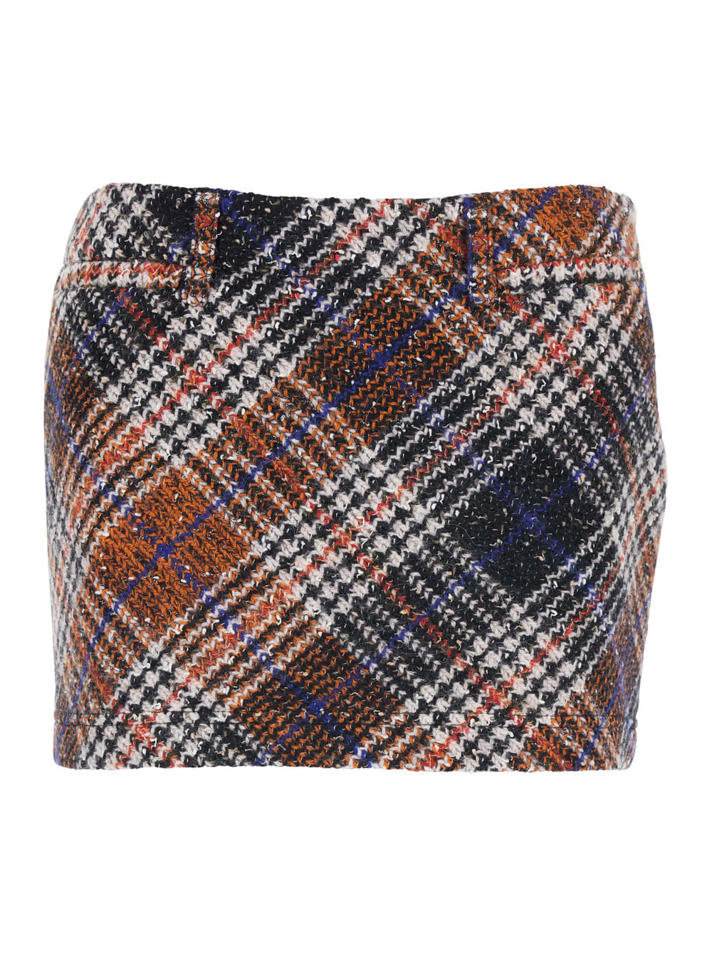 Missoni Multicolor Miniskirt With Concealed Zip Closure And All-over Zig-zag Motif In Wool Woman In Multi