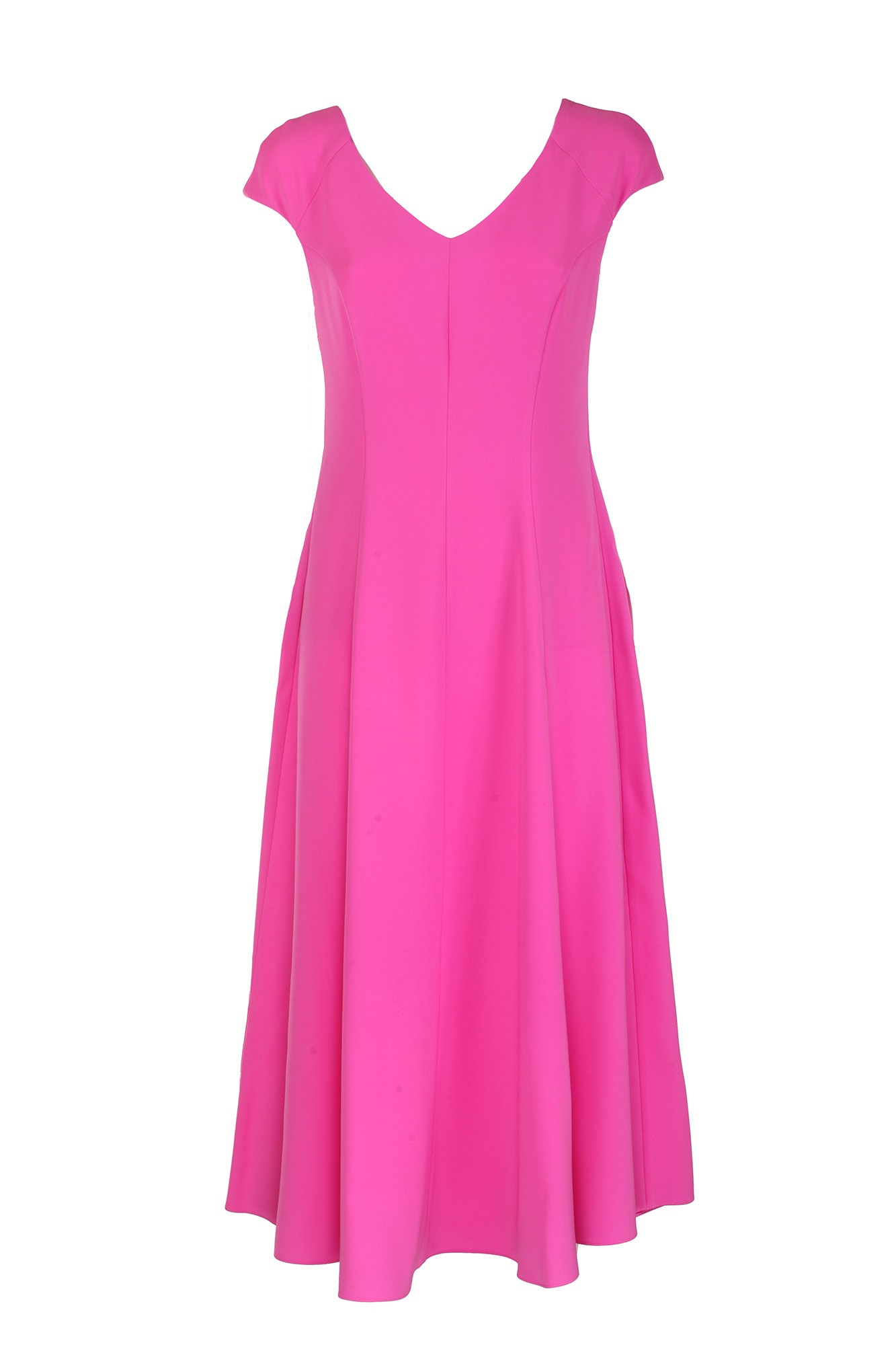 Shop Emporio Armani Flared Longuette Dress In C