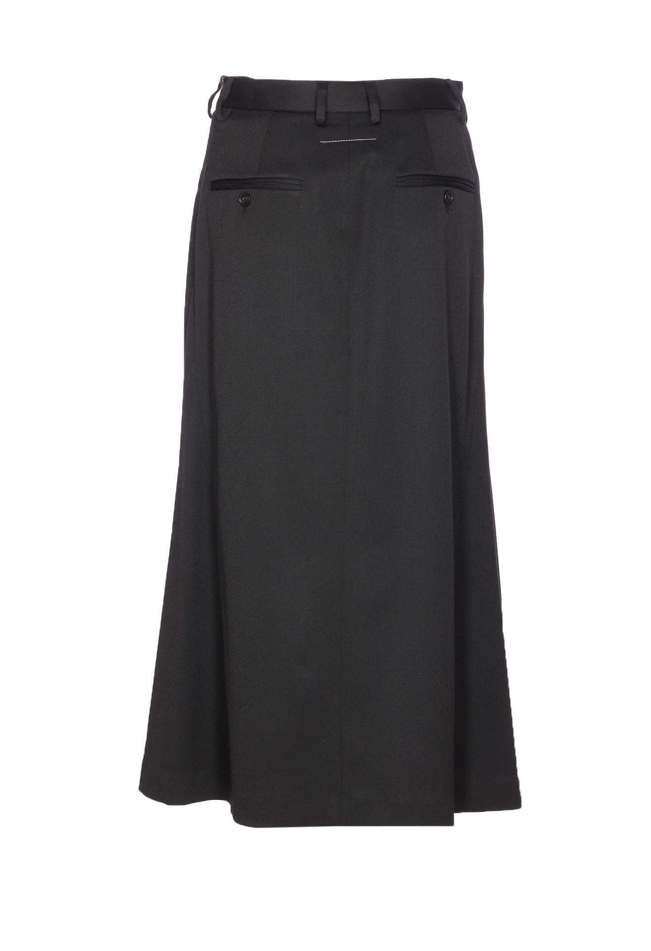 Mm6 Maison Margiela Skirt Midi Model Flat Pockets In Black