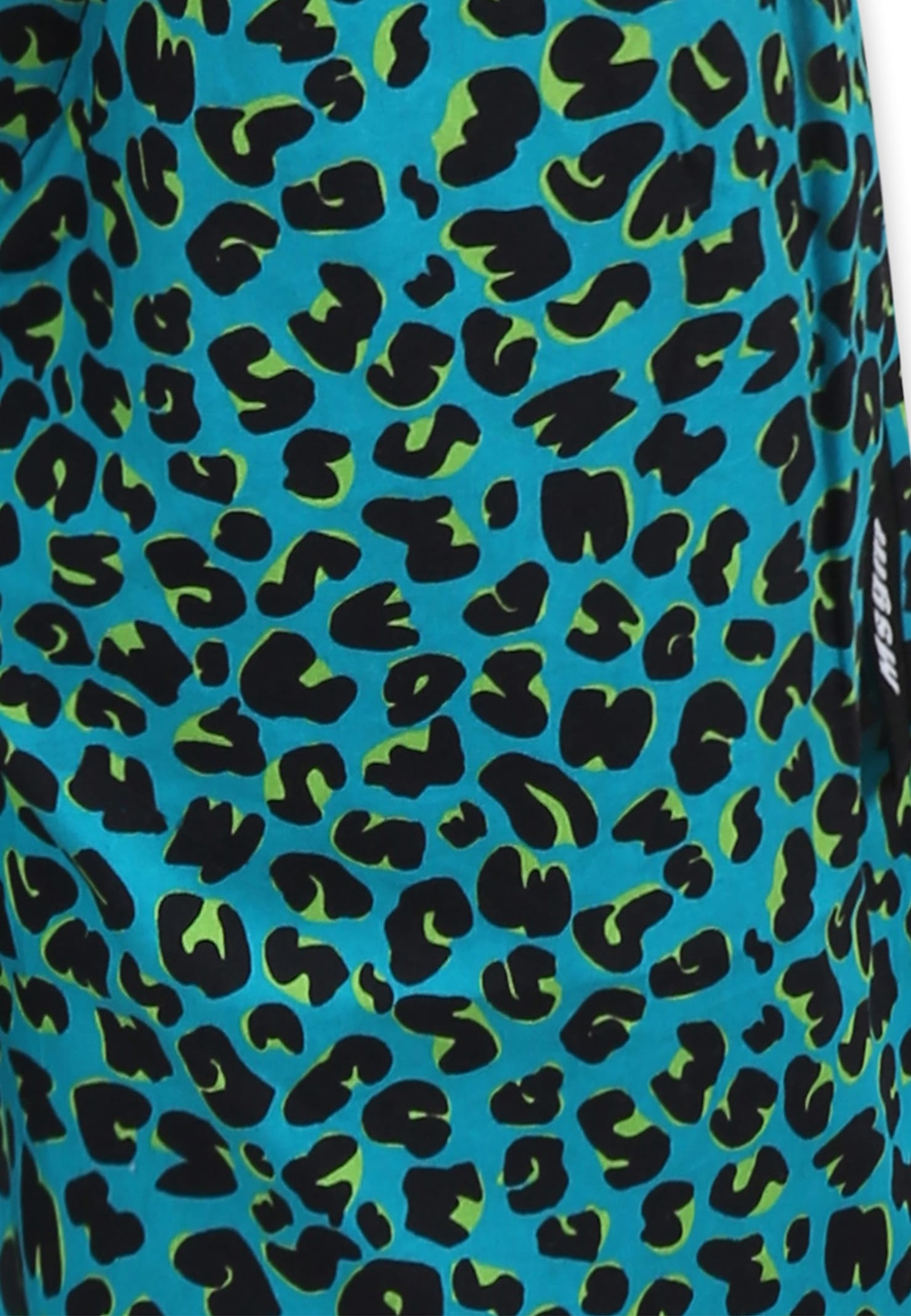 MSGM GREEN SHORTS FOR BOY WITH SPOTTED PRINT